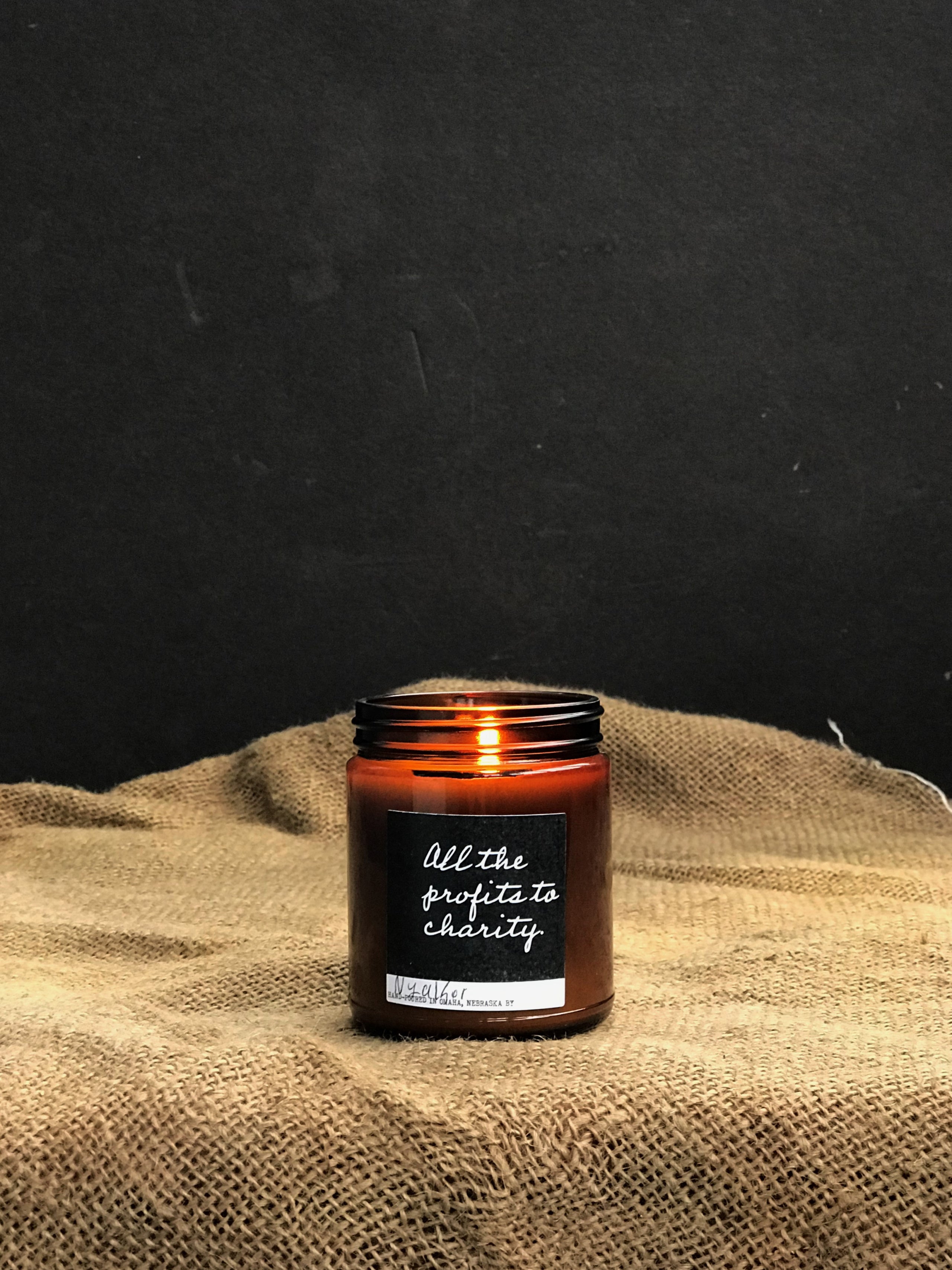 Strange Planet Scented Candle in Amber Glass Jar: Jitter Liquid